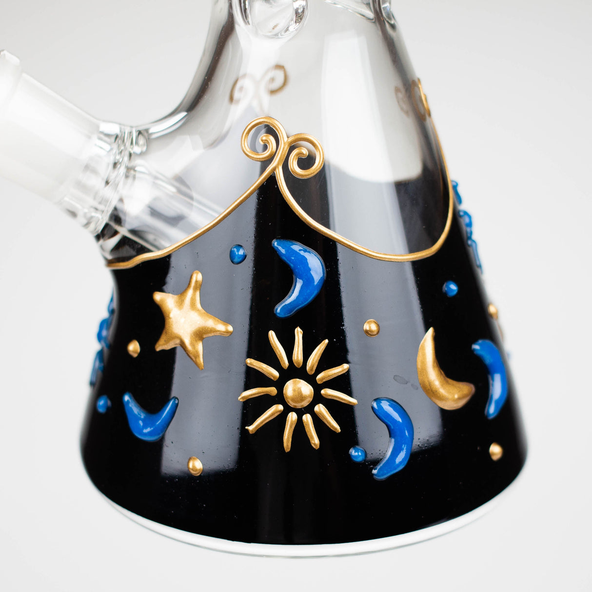 Z10" 3D Glass Bong With The Sky Design Glass Bong 777 Smoke