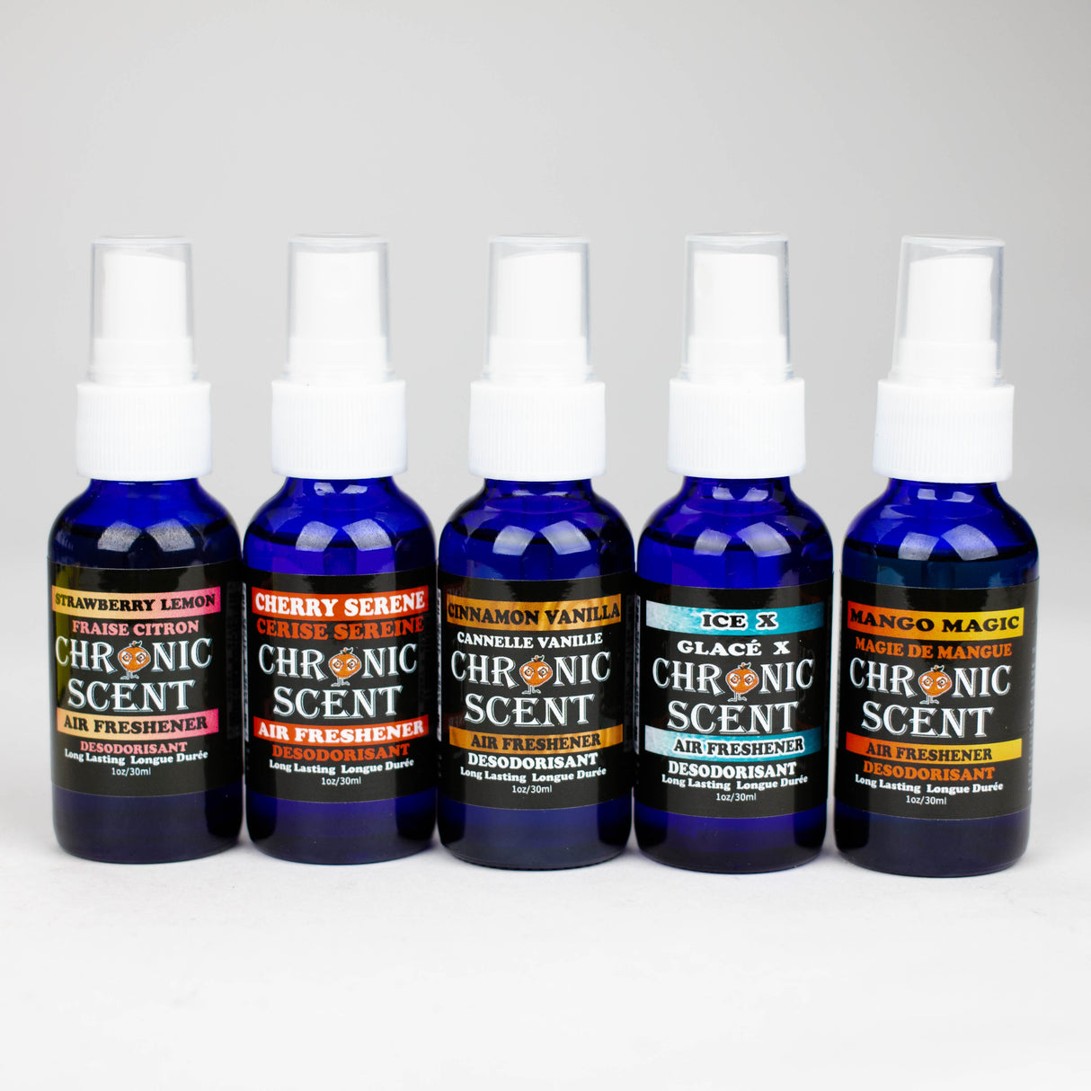 Chronic Scent Air Freshener Display of 20 Odour Eliminator Spray ONE