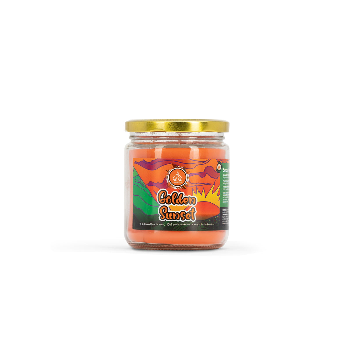 SMOKE OUT odour eliminating candle 13 oz. Candle 420 Paradise GOLDEN SUNSET