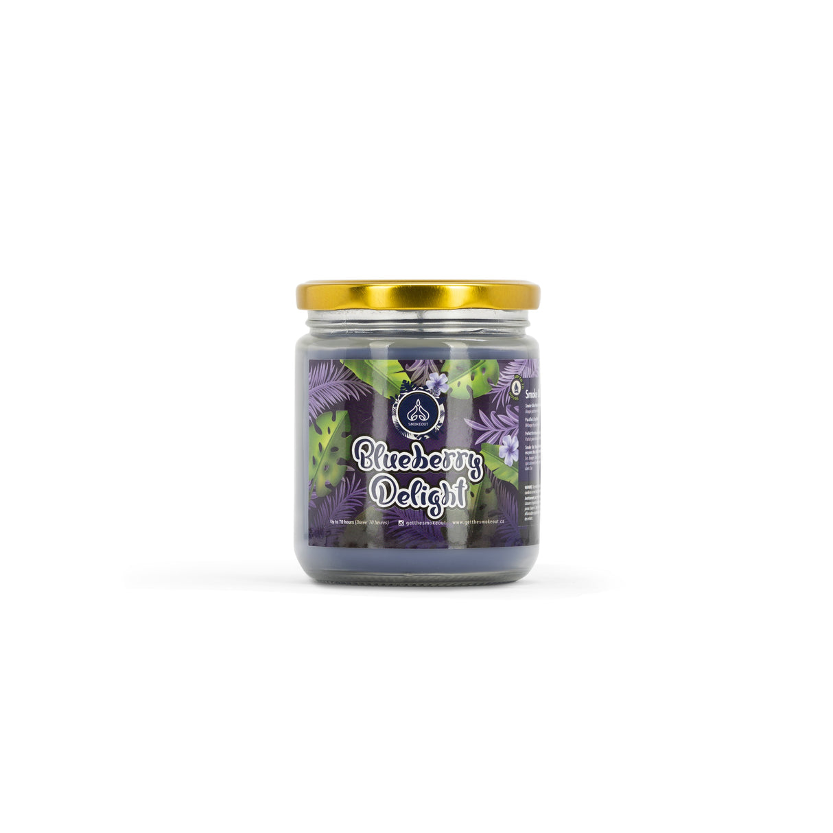 SMOKE OUT odour eliminating candle 13 oz. Candle 420 Paradise BLUEBERRY DELIGHT