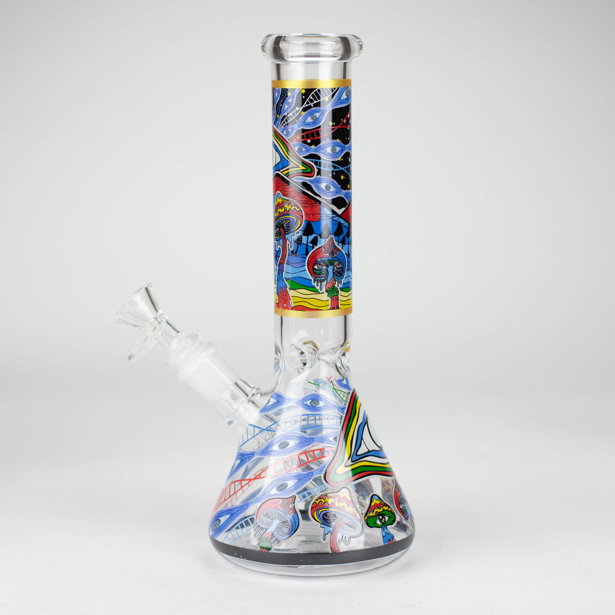 Z10" Glass Bong With Eye Design Glass Bong 777 Smoke