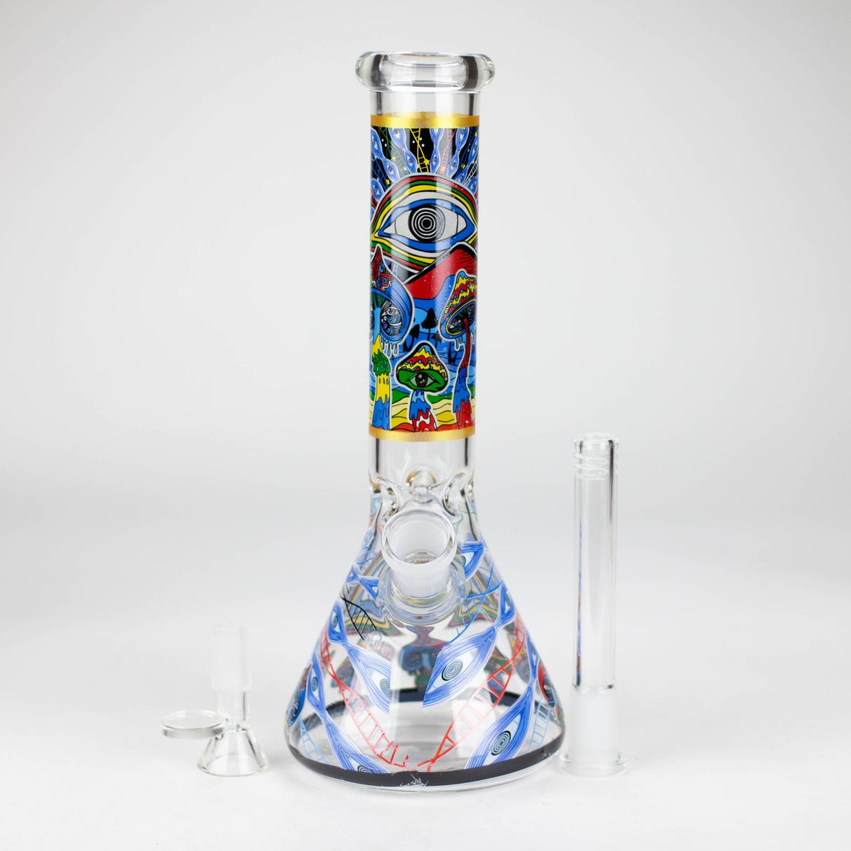 Z10" Glass Bong With Eye Design Glass Bong 777 Smoke