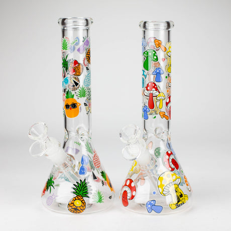 Z10" Glass Bong With Cartoon Design Glass Bong 777 Smoke