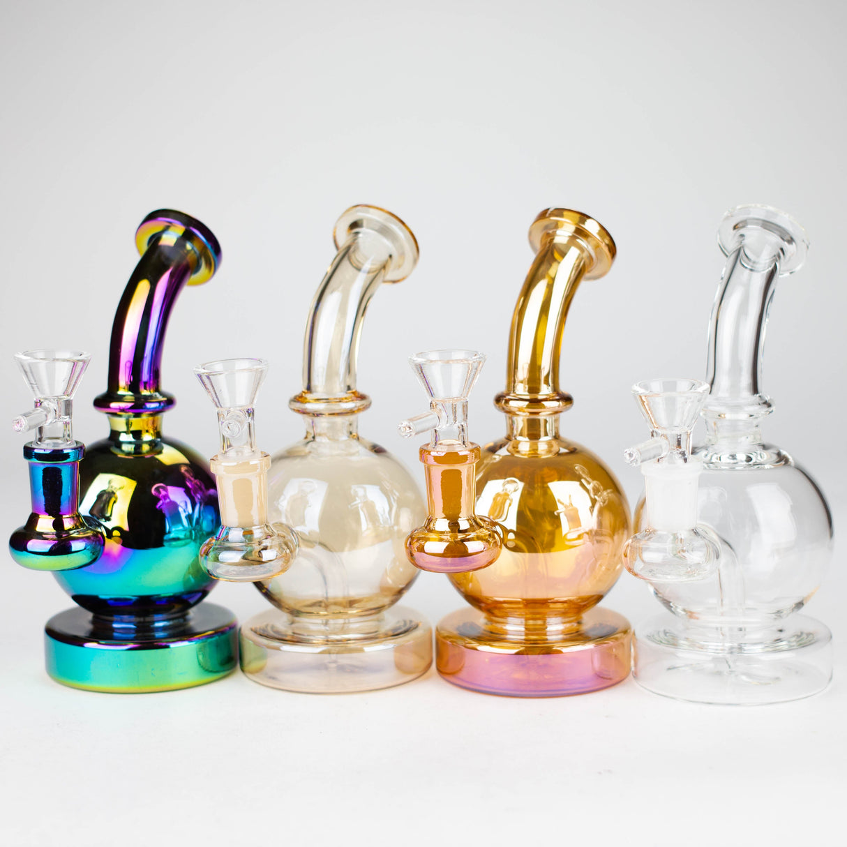 Z7" Solid Color Electroplate Glass Bong Glass Bong 777 Smoke