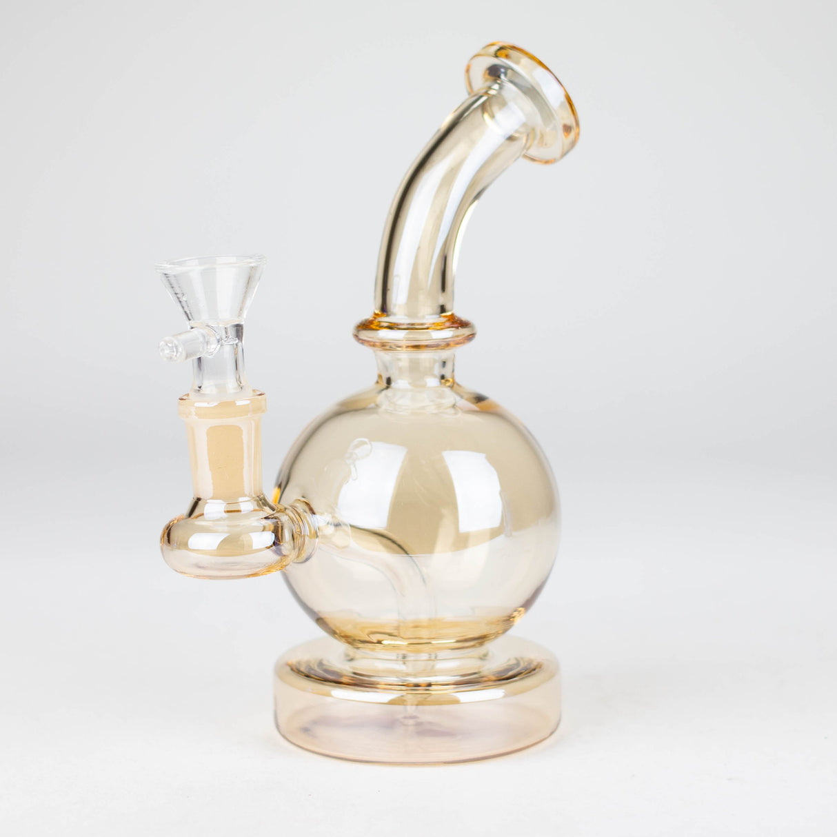Z7" Solid Color Electroplate Glass Bong Glass Bong 777 Smoke Gold(Amber)