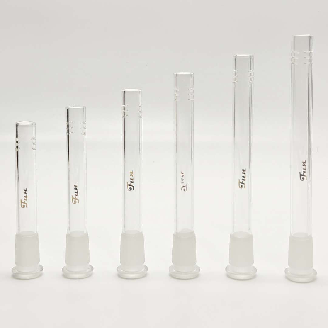 Fortune | Gold Fun Logo Downstems 18mm to 14mm fit Open-Ended Downstem · Bowlstem Fortune
