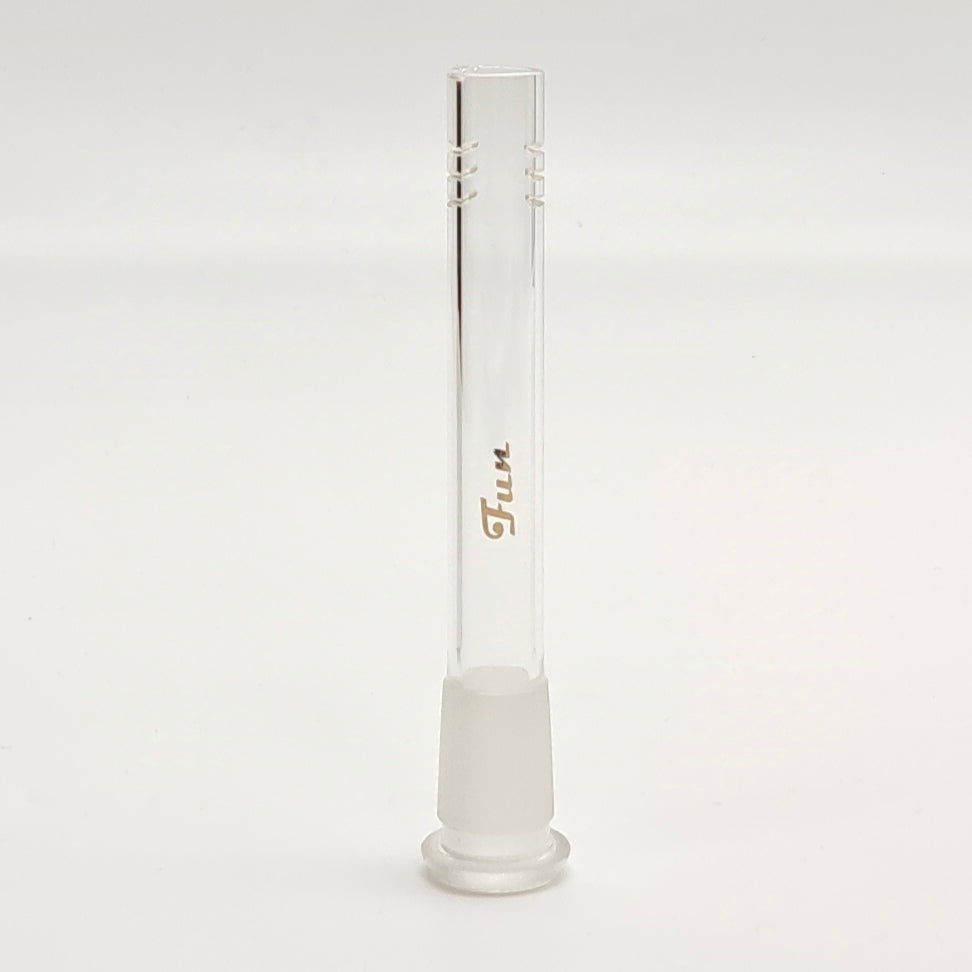 Fortune | Gold Fun Logo Downstems 18mm to 14mm fit Open-Ended Downstem · Bowlstem Fortune 5"