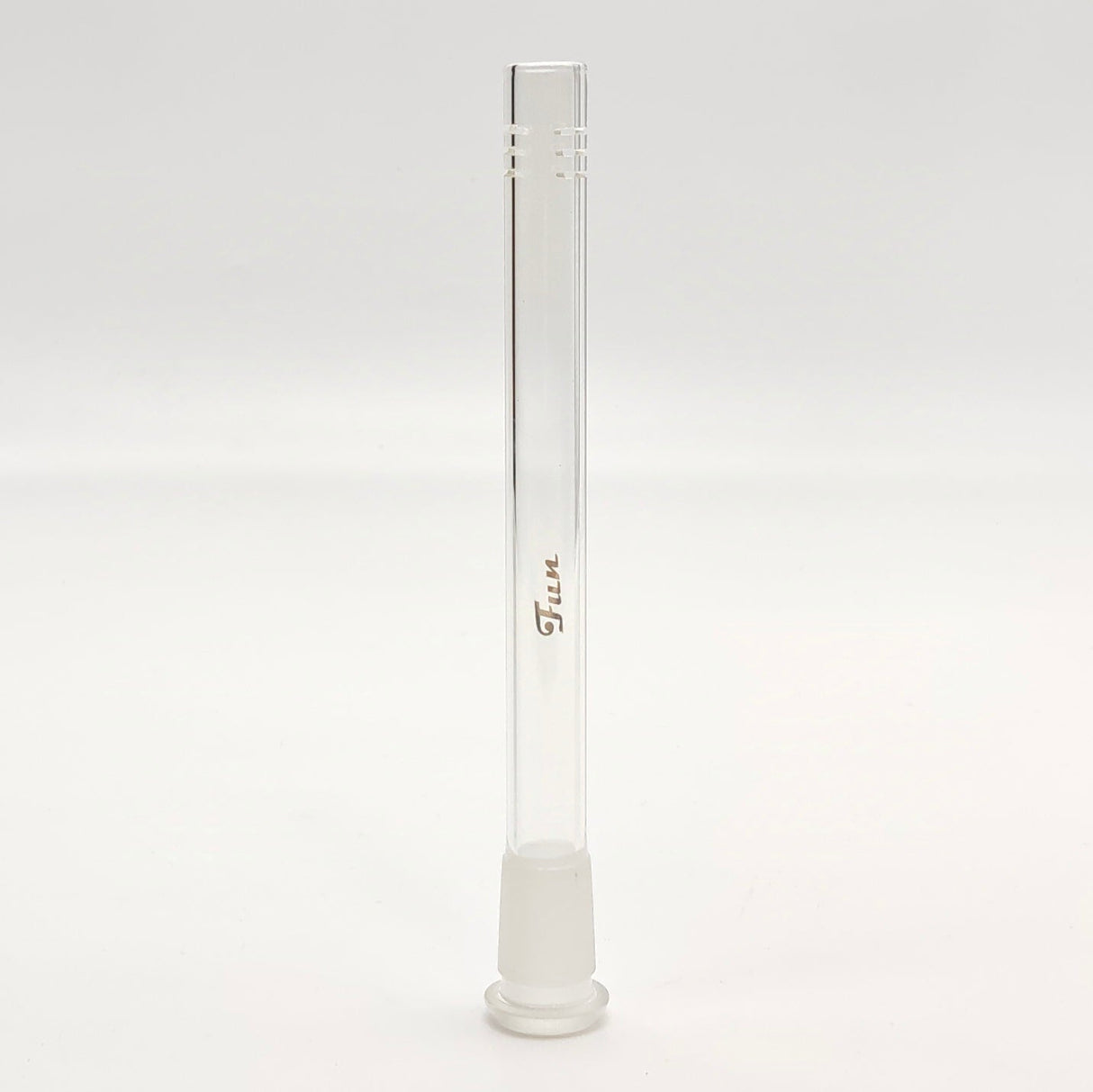 Fortune | Gold Fun Logo Downstems 18mm to 14mm fit Open-Ended Downstem · Bowlstem Fortune 7"