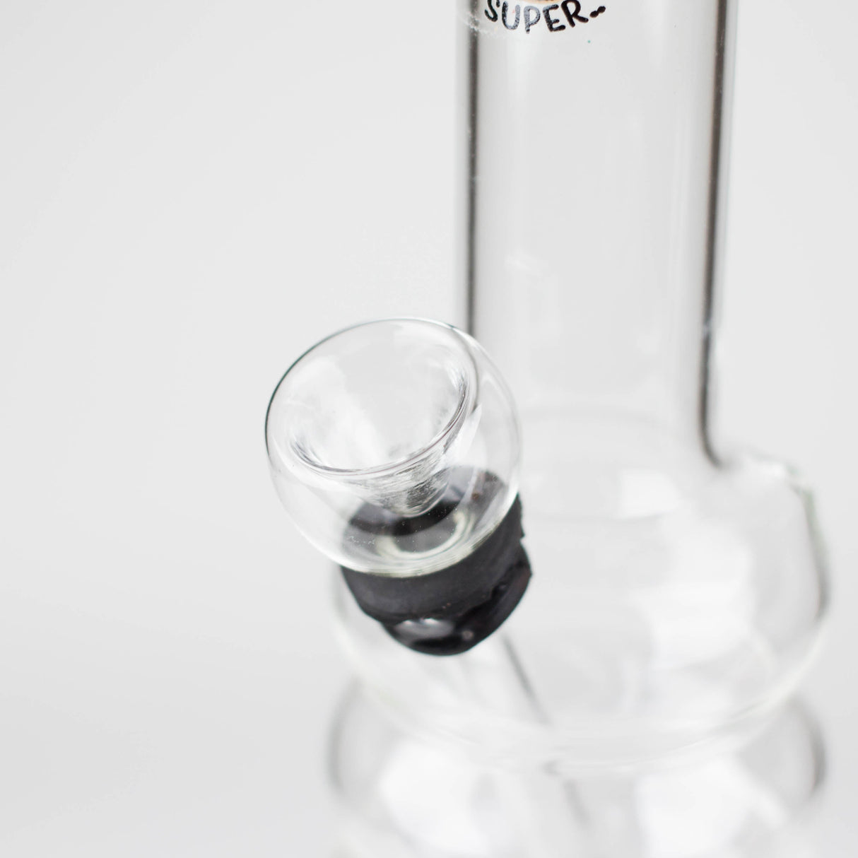 6" Clear Glass water pipe-Sticker Glass Bong Bongzie Smokes