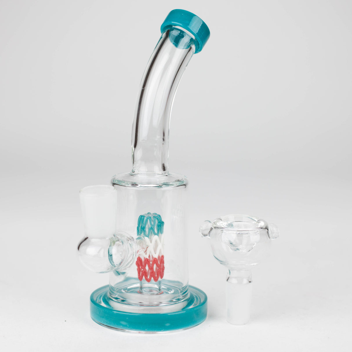 6" bent neck glass bong with diffuser-Assorted Glass Bong Bongzie Smokes