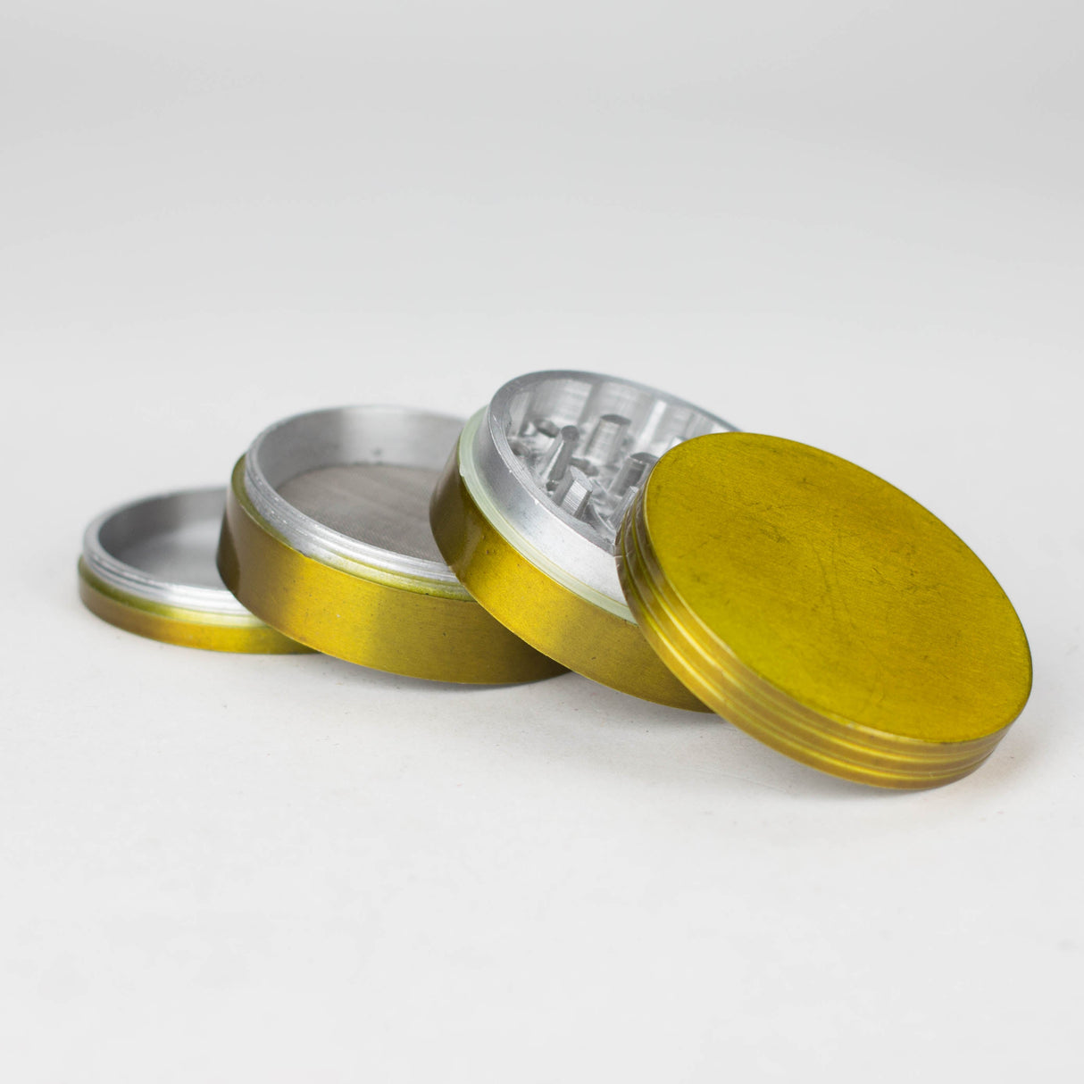 58mm 4 parts Mixed color aluminium grinder pack of 12 Display Pack Bongzie Smokes