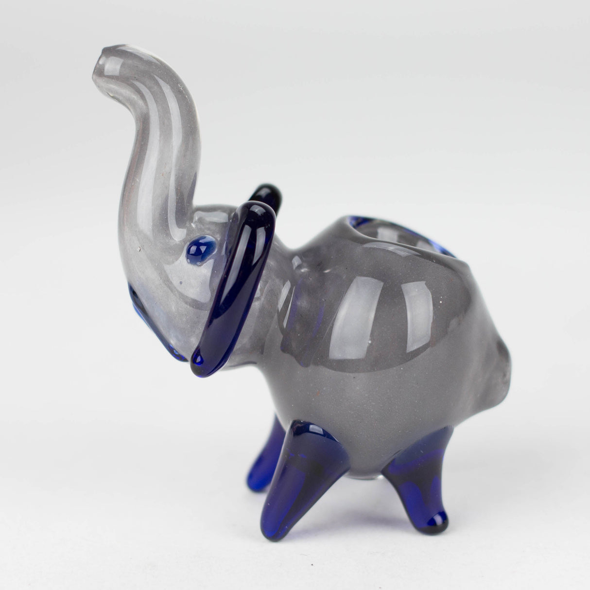 4.5” Assorted elephant Soft glass hand pipe Jar of 8 Glass Pipe Bongzie Smokes