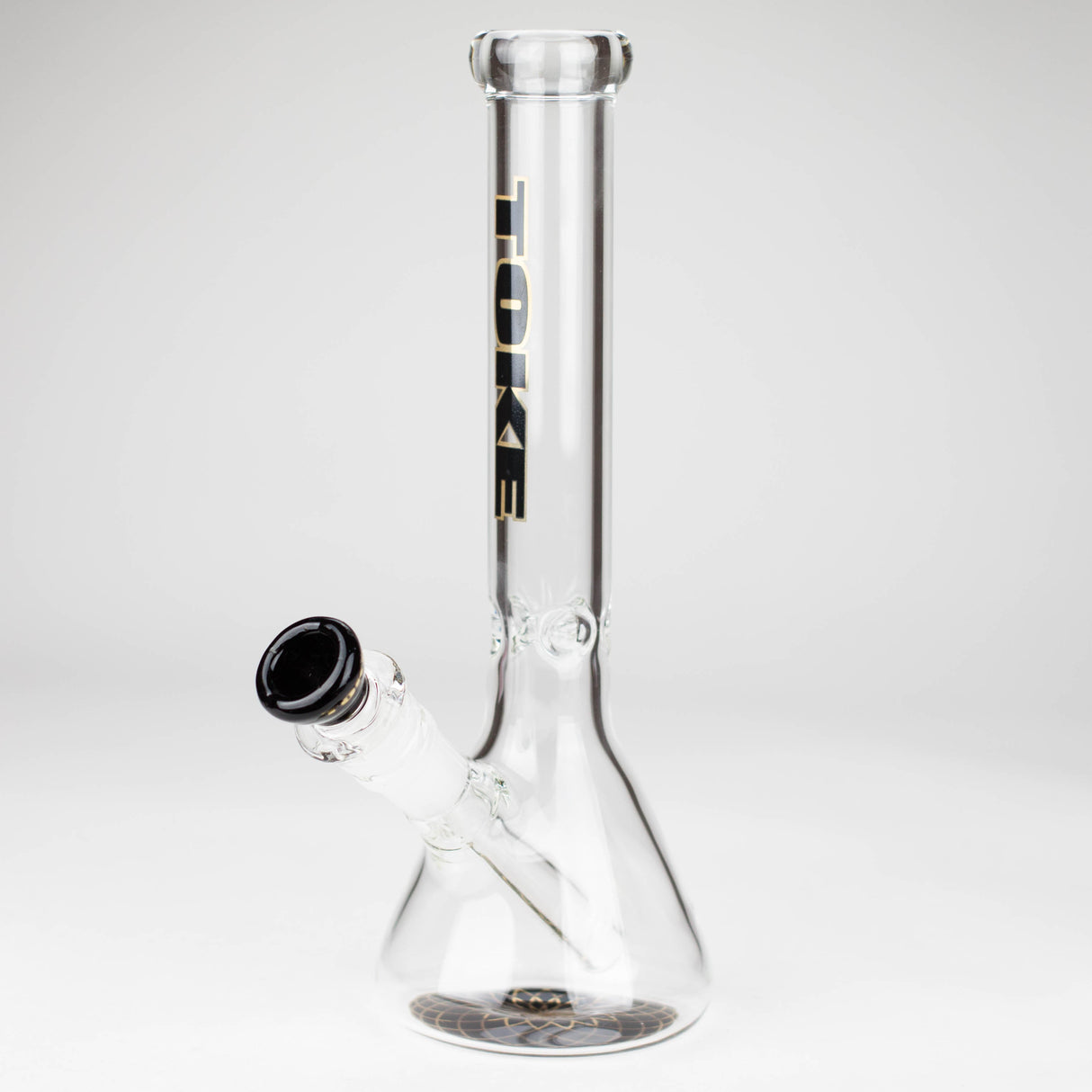 TOKE | 10" Beaker glass water bong Glass Bong Smoking Cat Distribution Black