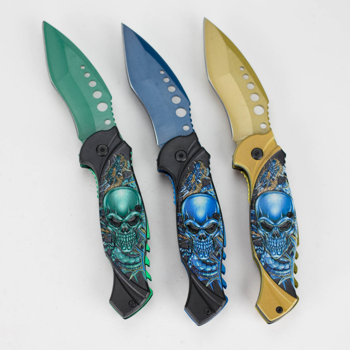 SpectraSkull Foldable Pocket Knife Folding Knife JJ Distribution