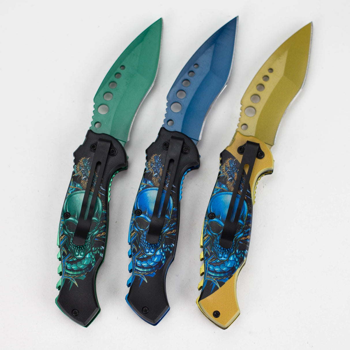 SpectraSkull Foldable Pocket Knife Folding Knife JJ Distribution