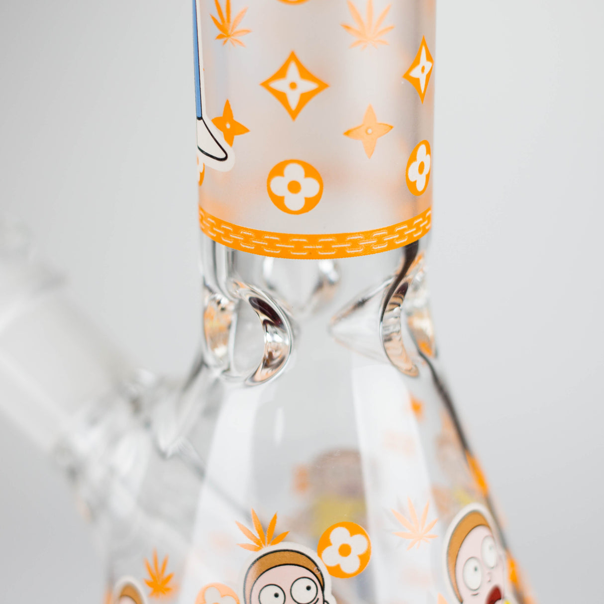 8" Glow In The Dark 4mm glass bong Glass Bong Super Supplys Inc