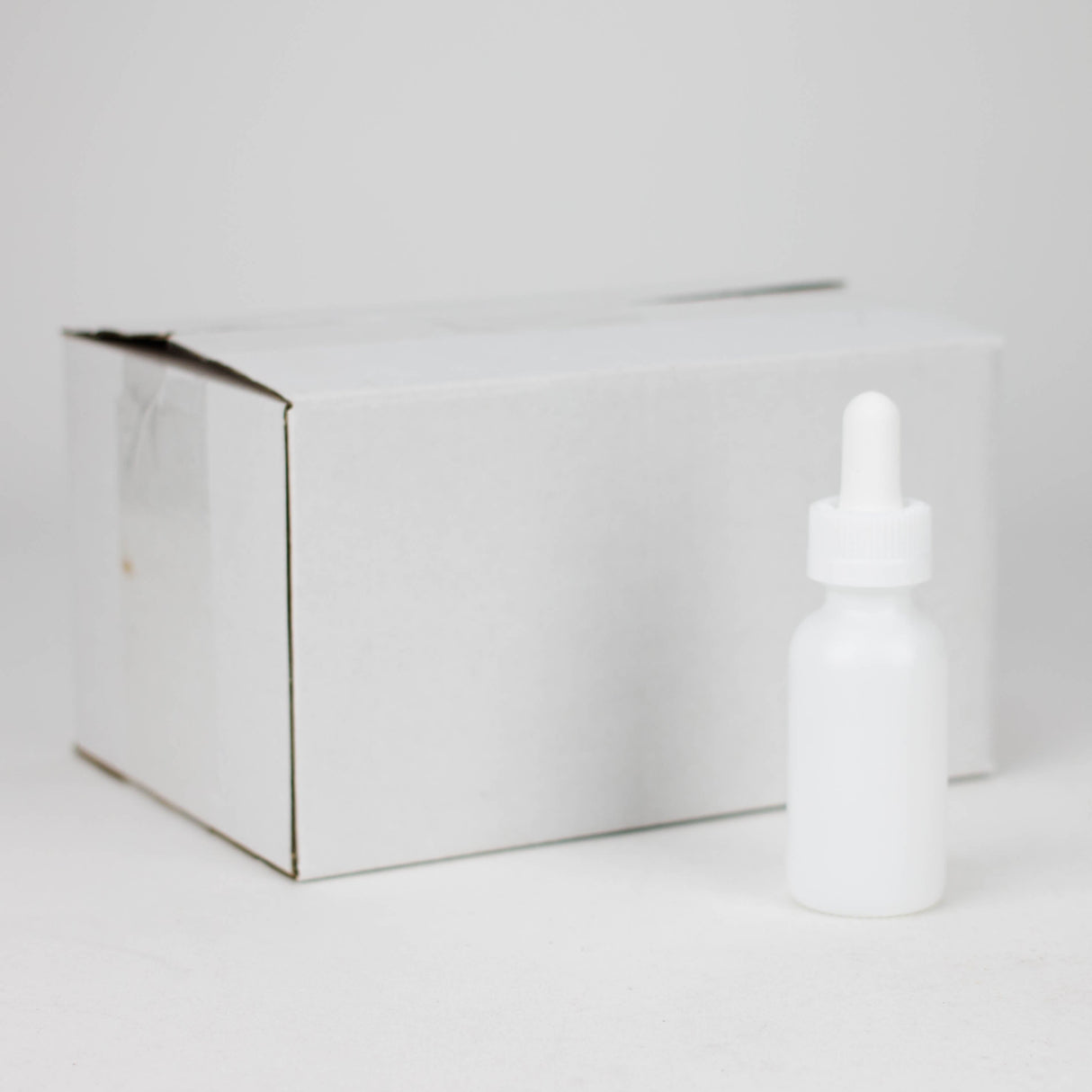 30ml Matt White Bottles with Dropper - Box of 12 Vial JC Novelty & Design
