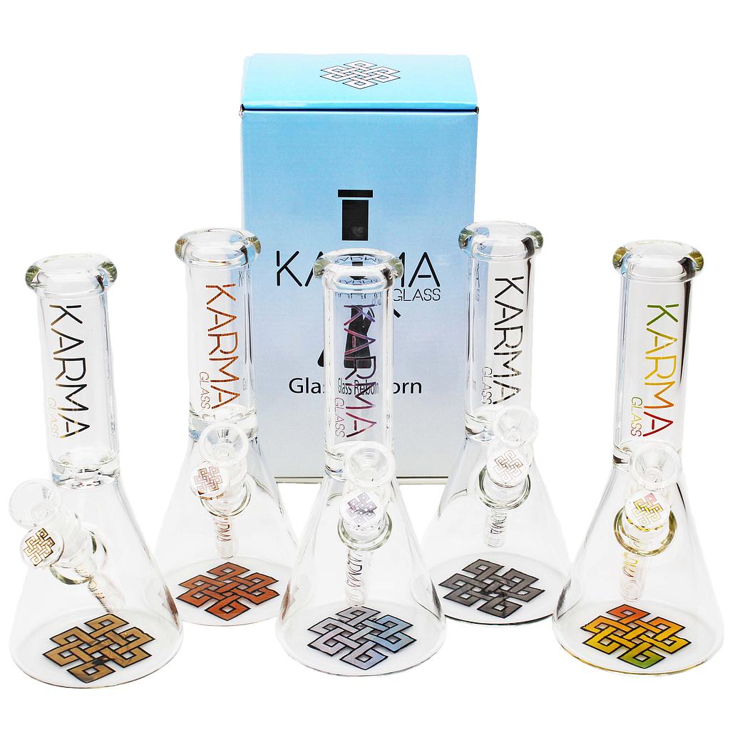 Karma | 9" Skinny Beaker Glass Bong Glass Bong Maq Distributors