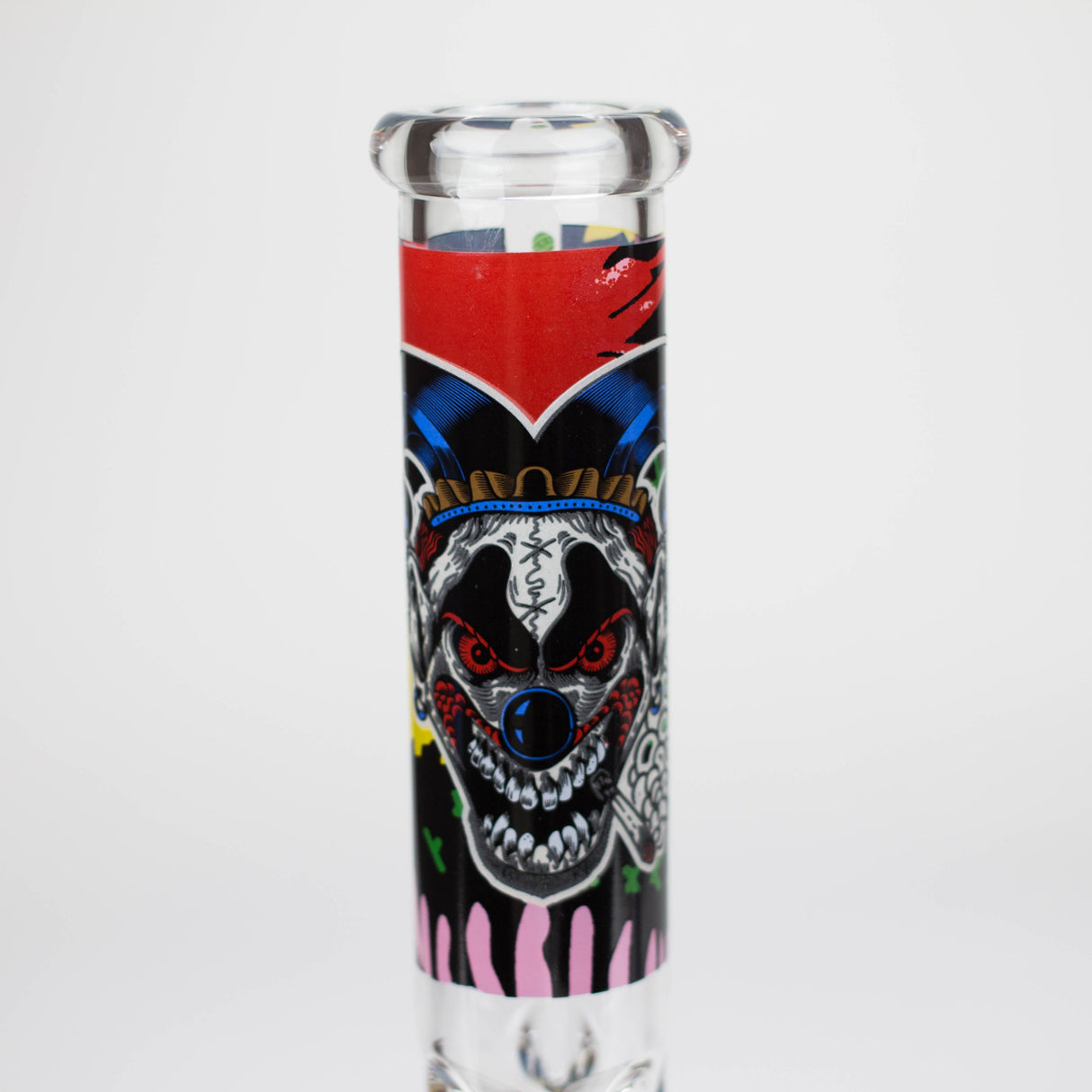 Z10" Glass Bong With Clown Design Glass Bong 777 Smoke