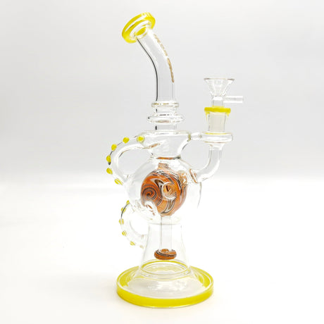 10" Wig-Wag Recycler Rig Glass Rig Super Supplys Inc Yellow