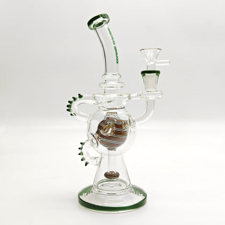 10" Wig-Wag Recycler Rig Glass Rig Super Supplys Inc Green