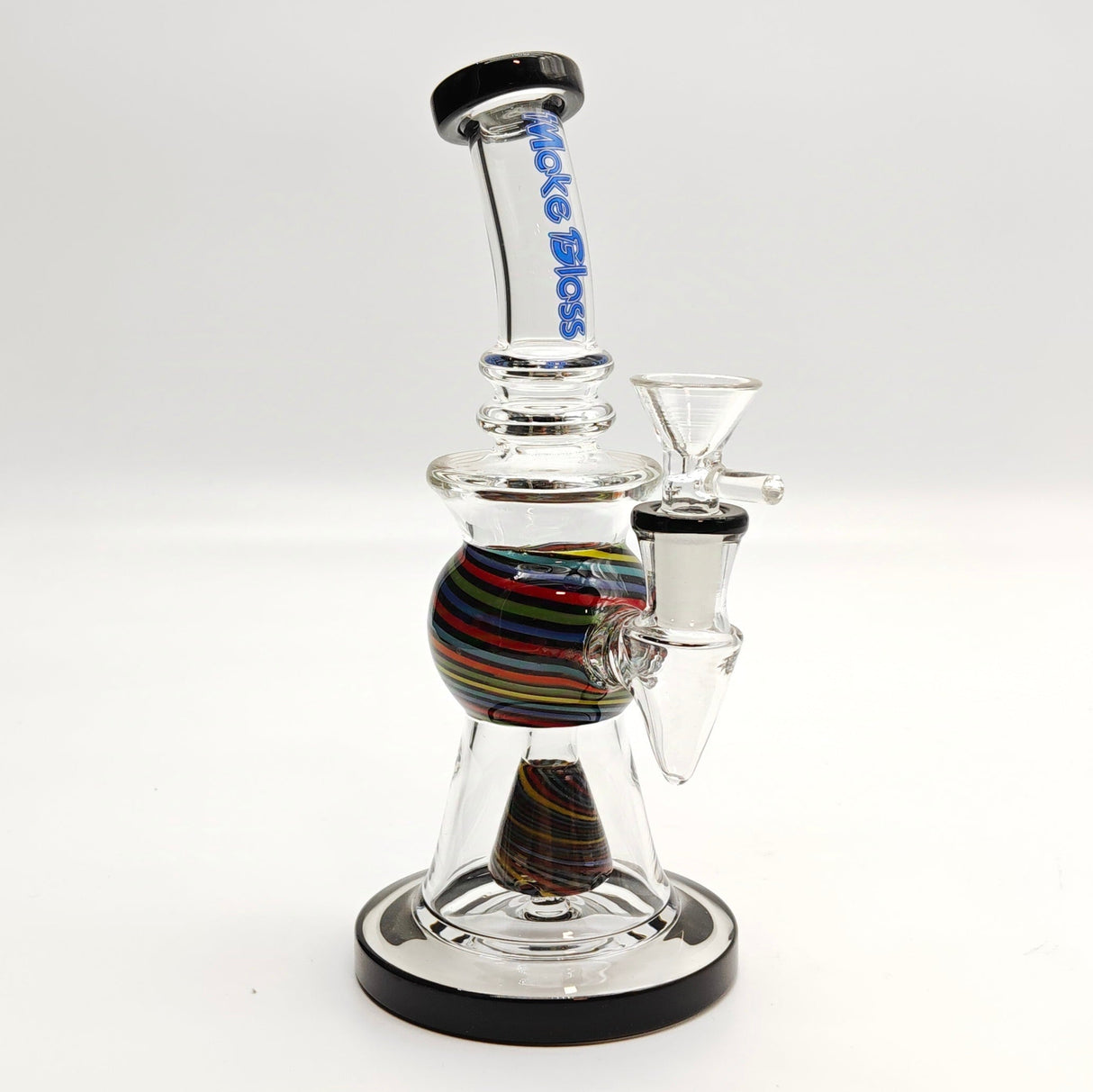 9" Wig-Wag Showerhead Rig Glass Rig Super Supplys Inc Black