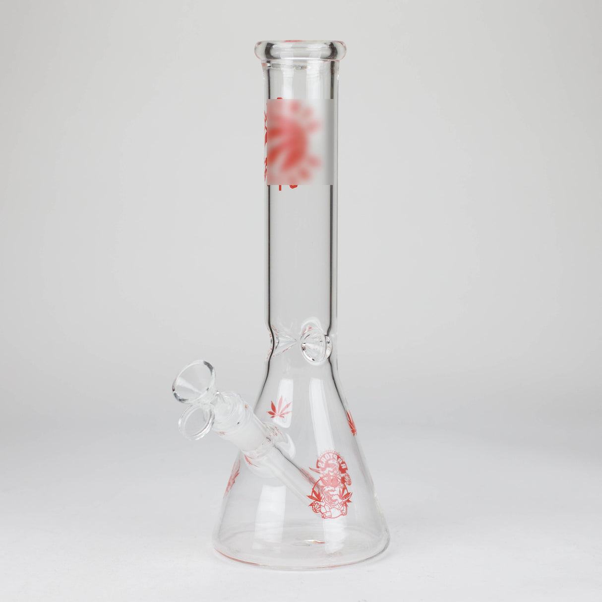 12" TR beaker glass bong Glass Bong Smoking Cat Distribution Red
