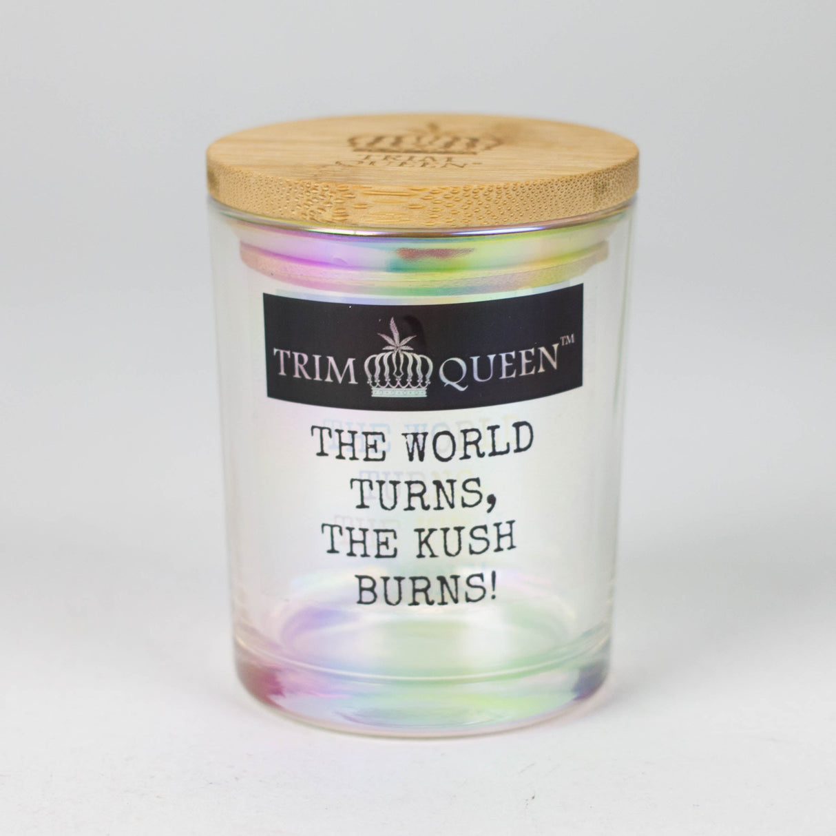TRIM QUEEN | HALOGRAPHIC STASH JAR Jar Trim Queen THE WORLD TURNS THE KUSH