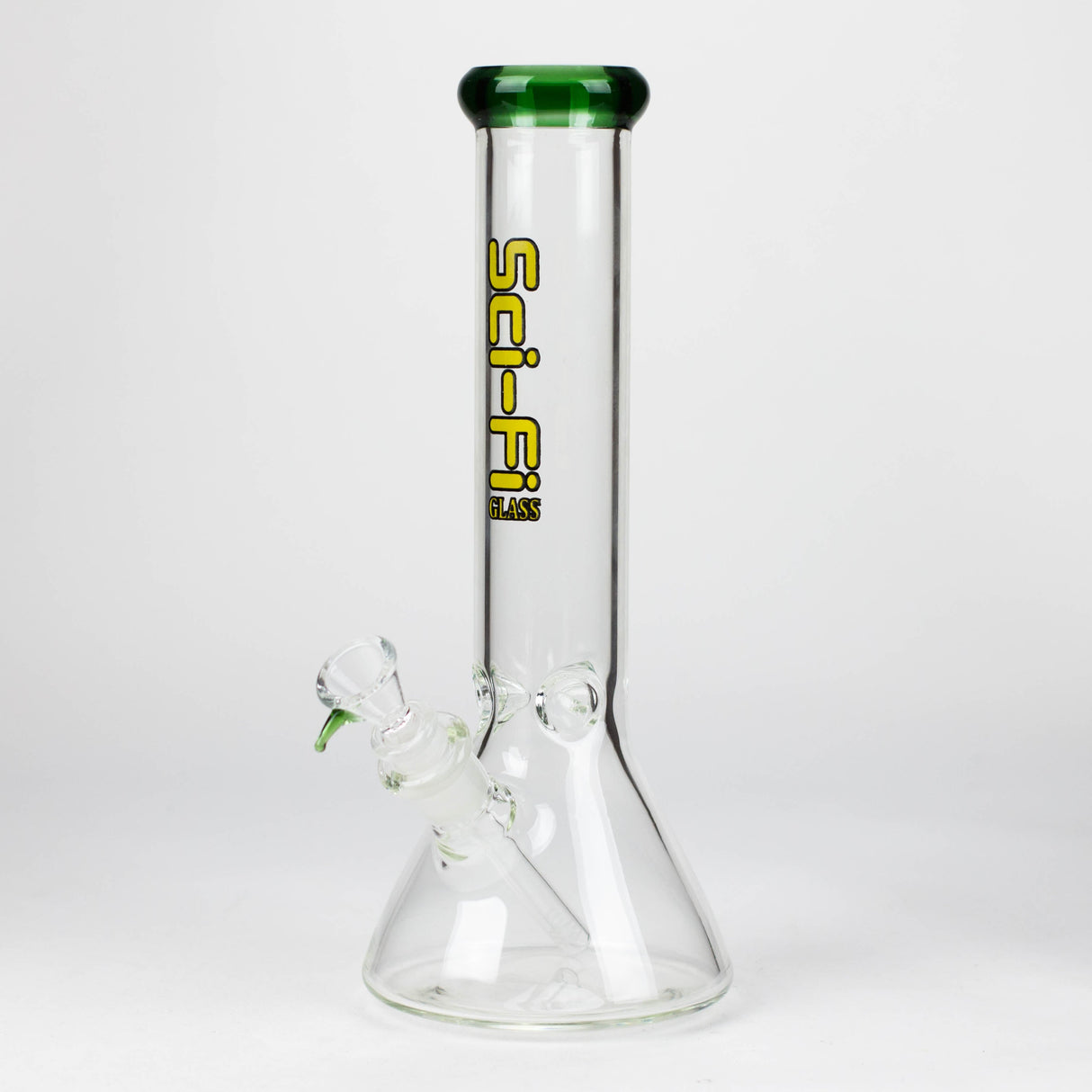 12" 7mm Beaker Glass Bong Glass Bong Super Supplys Inc Green