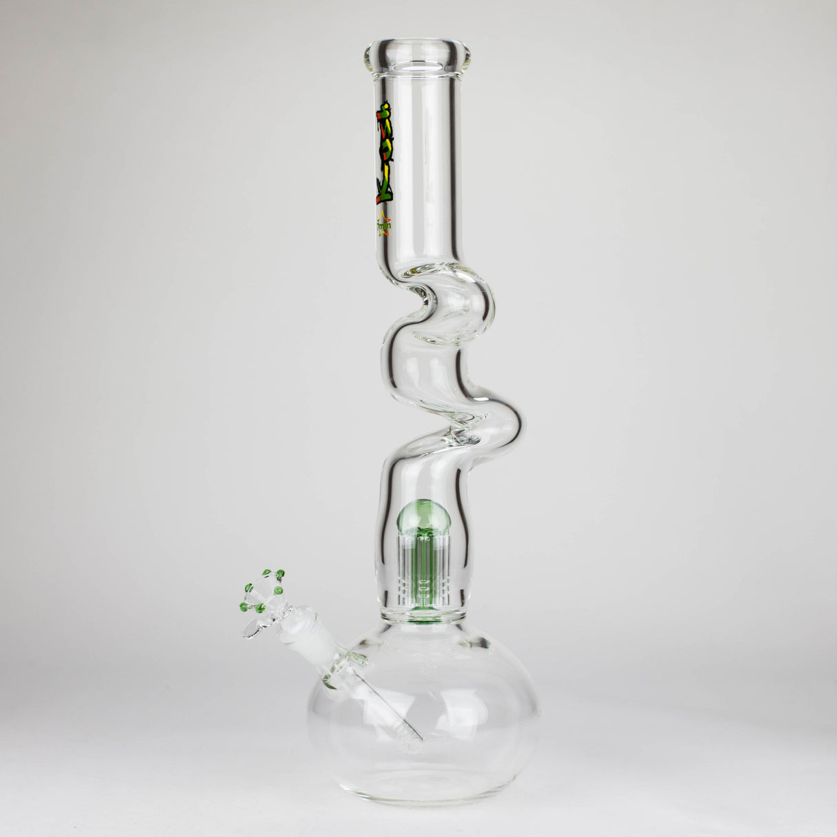 Kush | 17" Zig-Zag Rasta 420 glass bong Glass Bong Canadian Distributor
