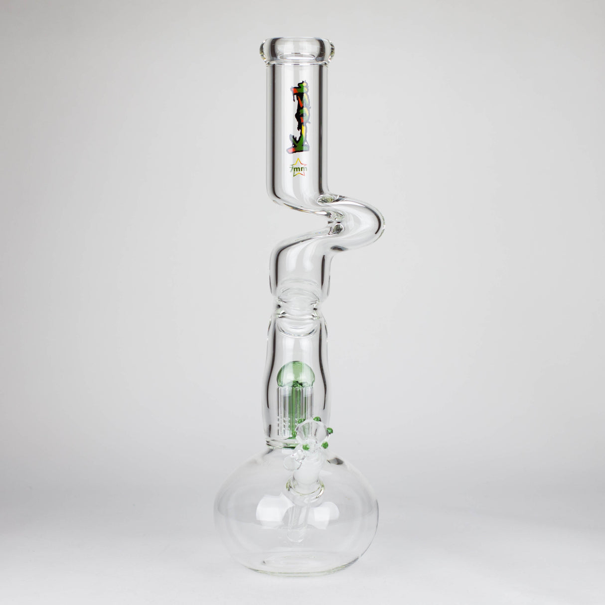 Kush | 17" Zig-Zag Rasta 420 glass bong Glass Bong Canadian Distributor