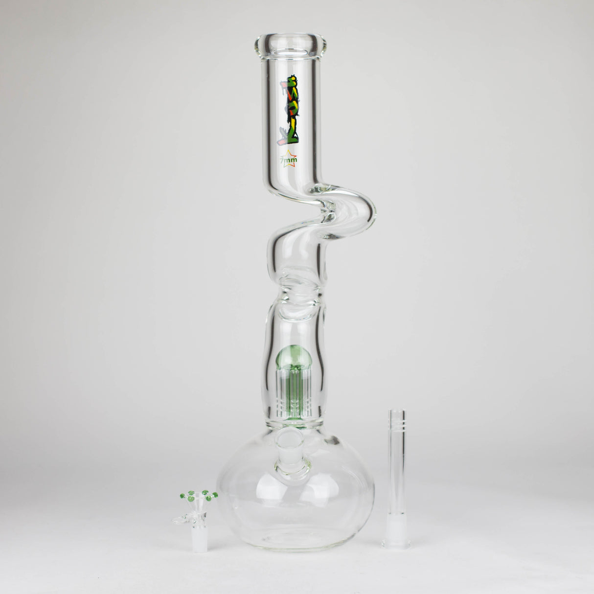 Kush | 17" Zig-Zag Rasta 420 glass bong Glass Bong Canadian Distributor