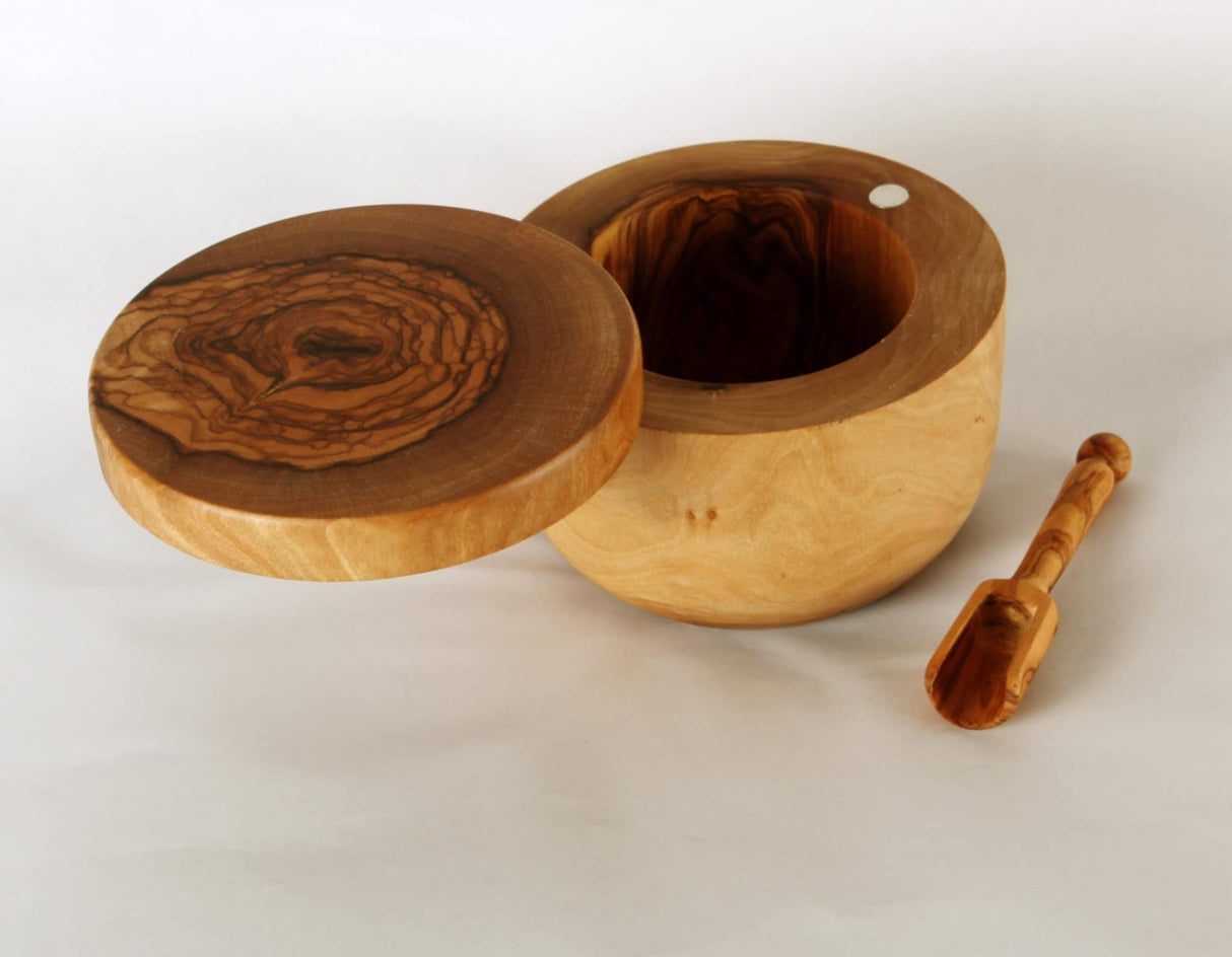 VOW | Olive Wood Jar-Magnetic Lid-Doozer Wooden Pipe Variety Olive Wood