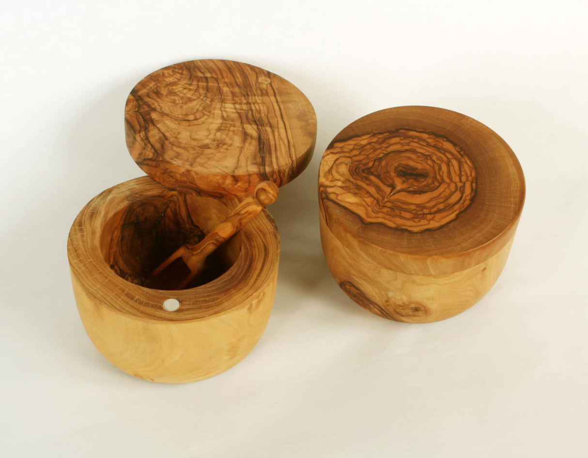 VOW | Olive Wood Jar-Magnetic Lid-Doozer Wooden Pipe Variety Olive Wood