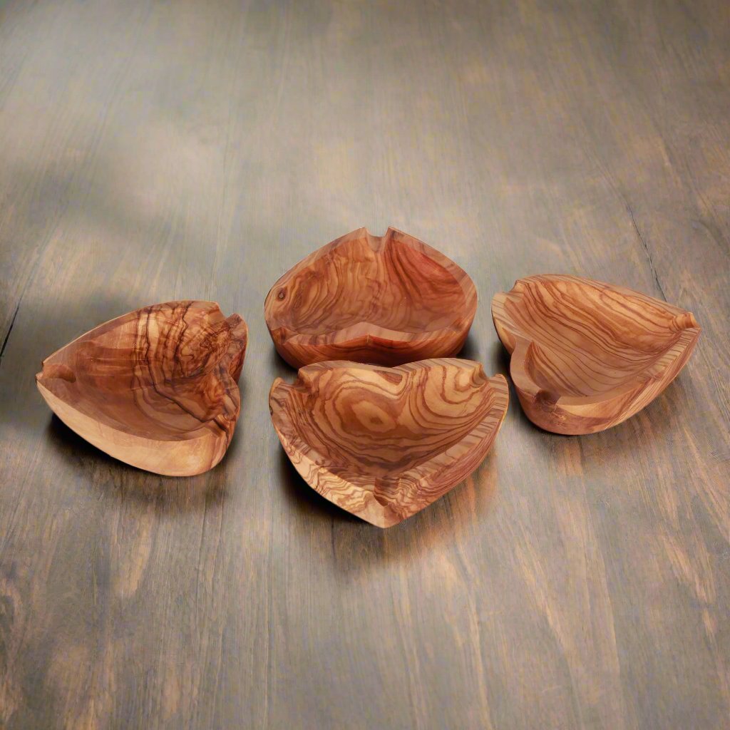 VOW | Olive wood Heart shaped ashtray Wooden Ashtray Variety Olive Wood