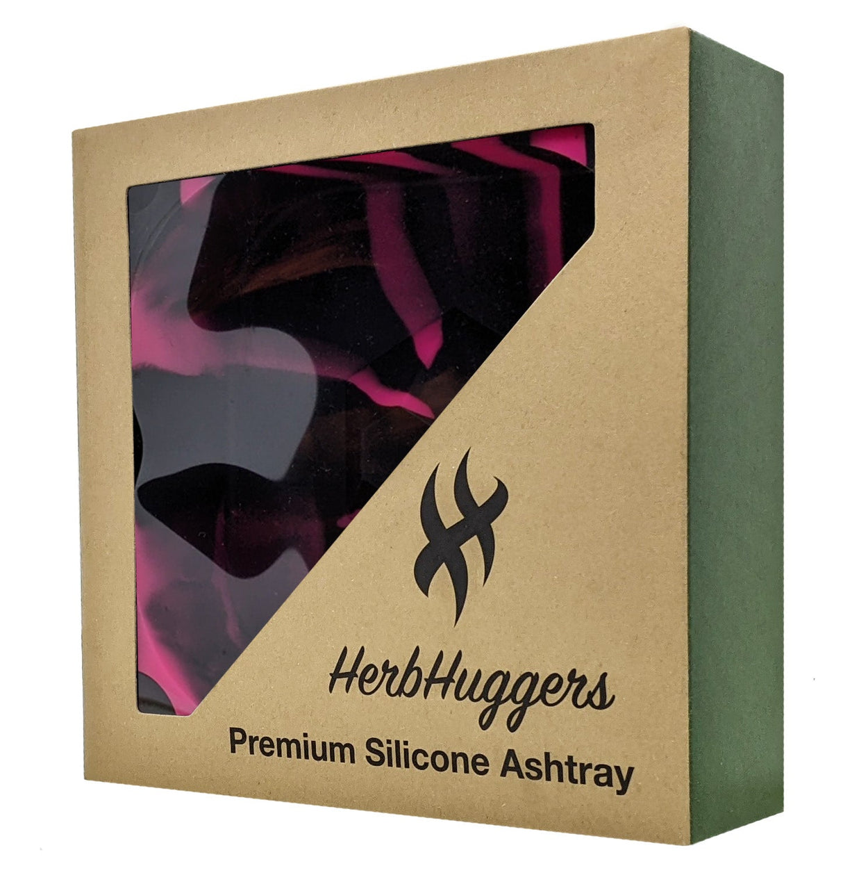 Herbhuggers | Premium Silicone Ashtray Featuring Center Tap Ash and Glassware Clearer with Accessory Organizing Slot Holders Silicone Ashtray Herbhuggers