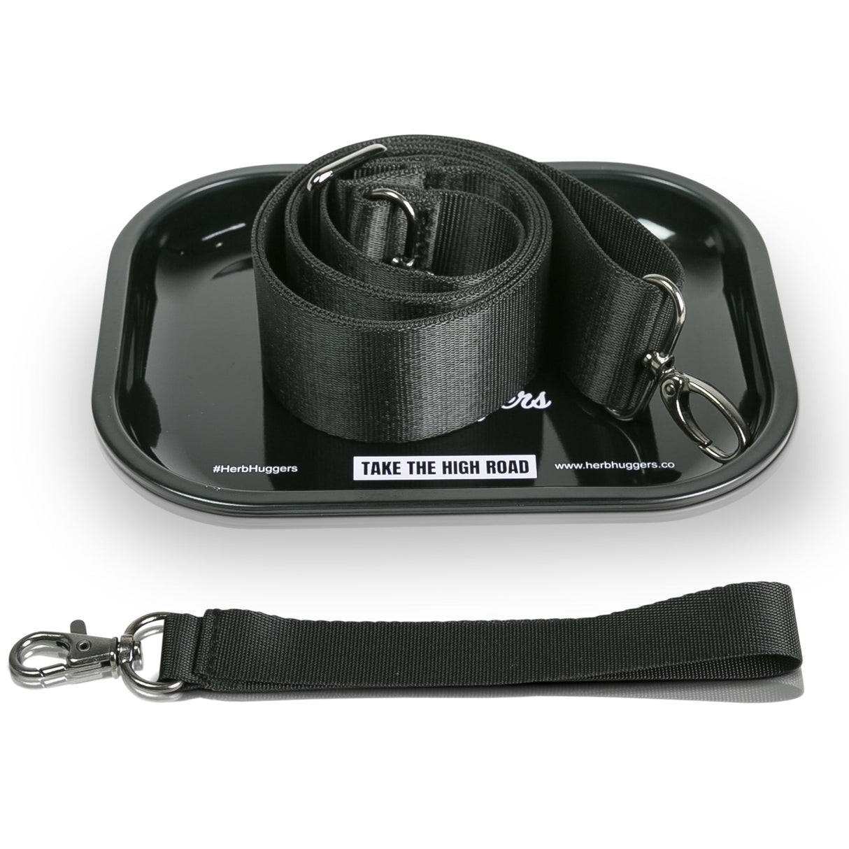 Herbhuggers | Smell Proof Bag with Combination Lock + Metal Rolling Tray Pouch Herbhuggers