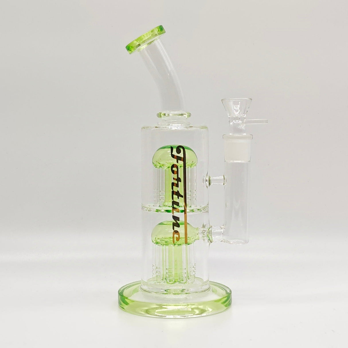 Fortune | 10“ Double Tree Perc Chamber Rig Glass Rig Fortune Green