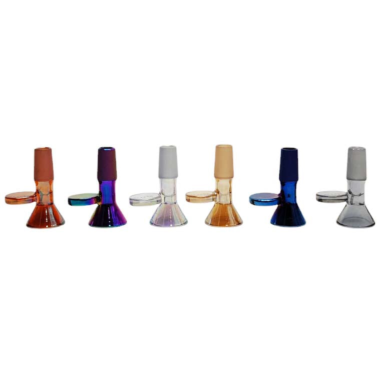 14mm Joint Electroplated Glass Bowl With Gold Logo Bowl · Banger · Oil Burner Fortune