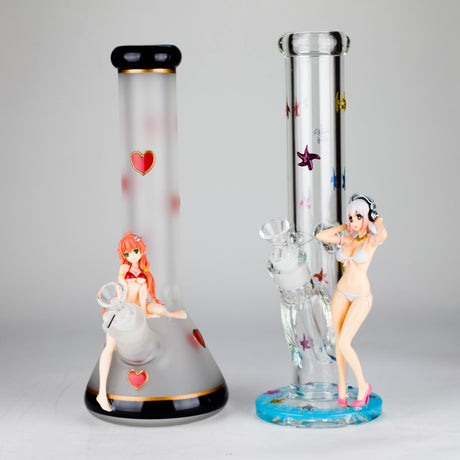 12" Figure Base Glass Bong Glass Bong JJ Distribution