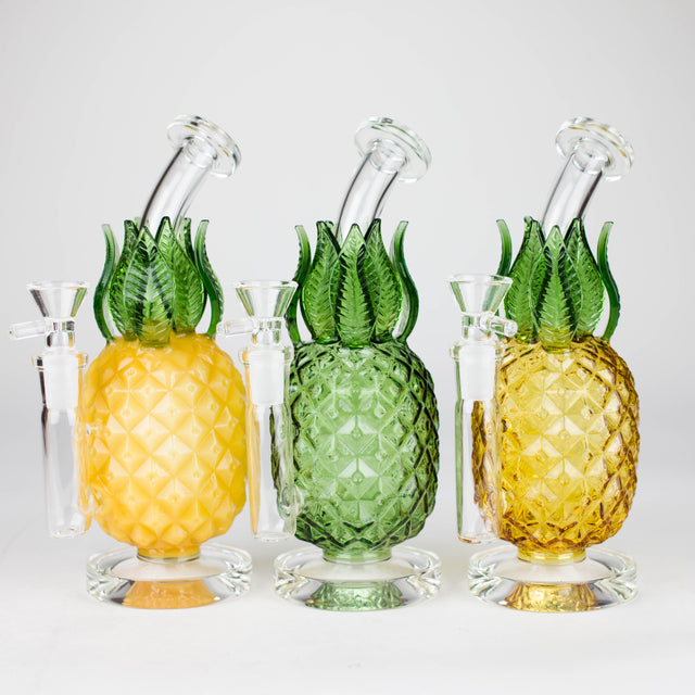 10" Pineapple Grass Bong Glass Bong JJ Distribution