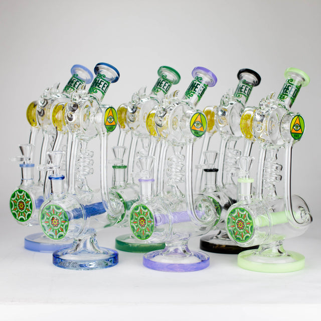 WENEED | 12" Twisting Tide Glass Bong Glass Bong WENEED®