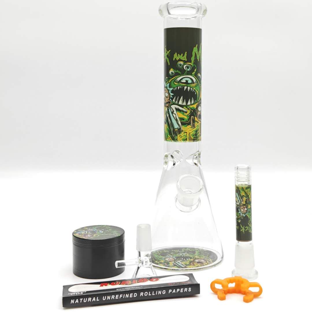 Cartoon Beaker Bong High Life Smoking Set-Assorted Color Glass Bong Super Supplys Inc