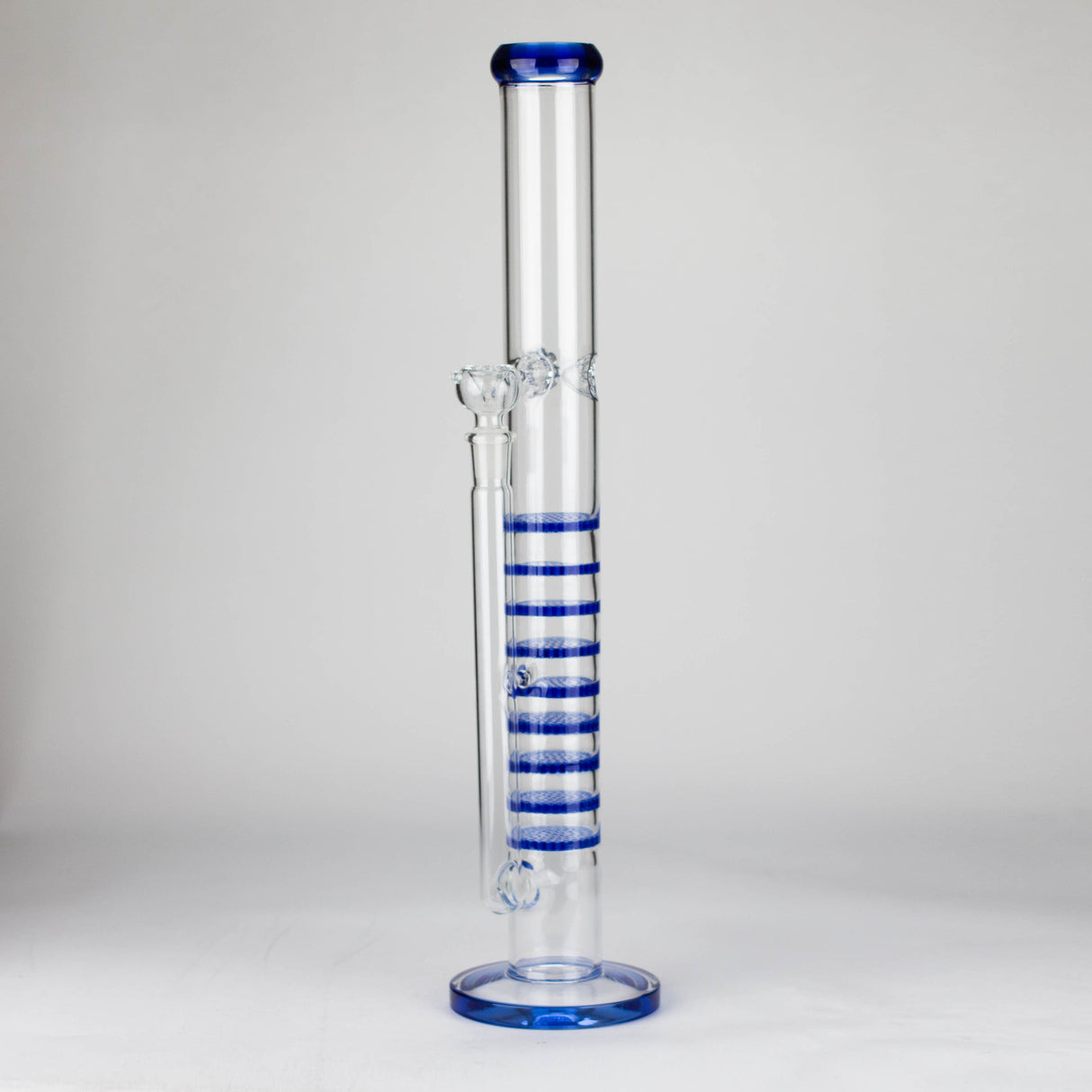 18" Multi-honeycomb diffuser Bong Glass Bong Bongzie Smokes Blue