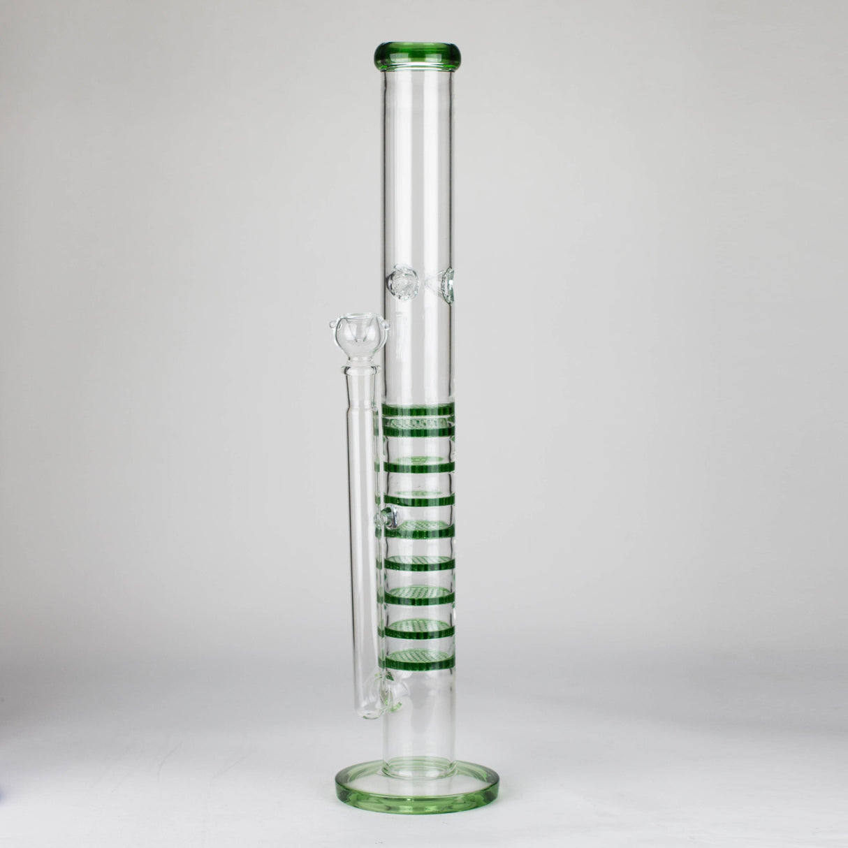 18" Multi-honeycomb diffuser Bong Glass Bong Bongzie Smokes Green