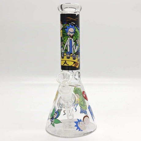 10" Cartoon Sticker Beaker Glass Bong Super Supplys Inc Design E