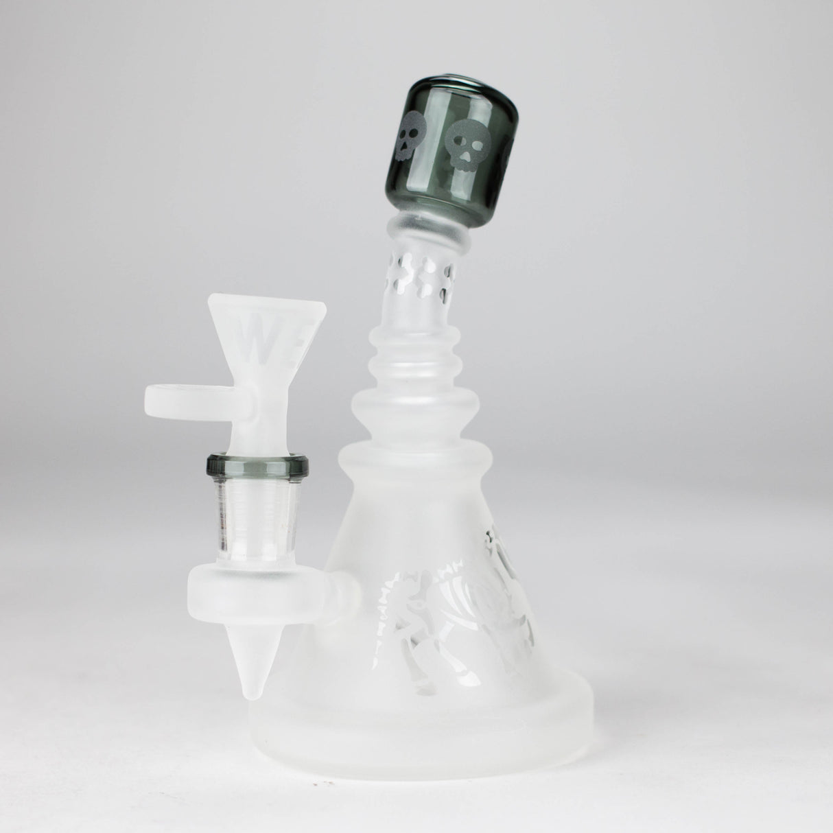 WENEED | 6" Skeleton Cat Bong Glass Bong WENEED® Black