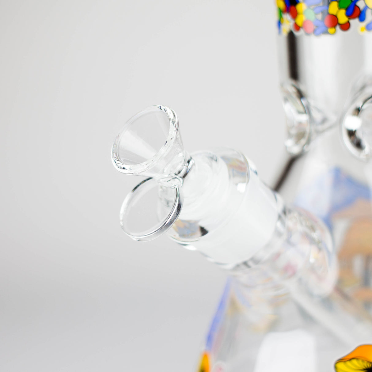Z14" 7 mm Glass Bong With Magic Mushroom Design Glass Bong 777 Smoke