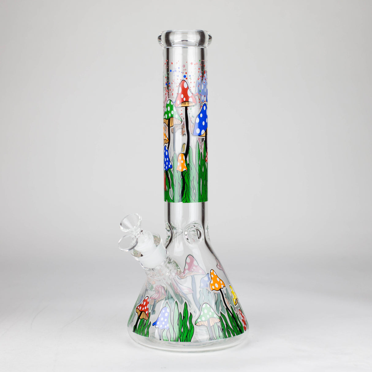 Z14" 7 mm Glass Bong With Magic Mushroom Design Glass Bong 777 Smoke Design2