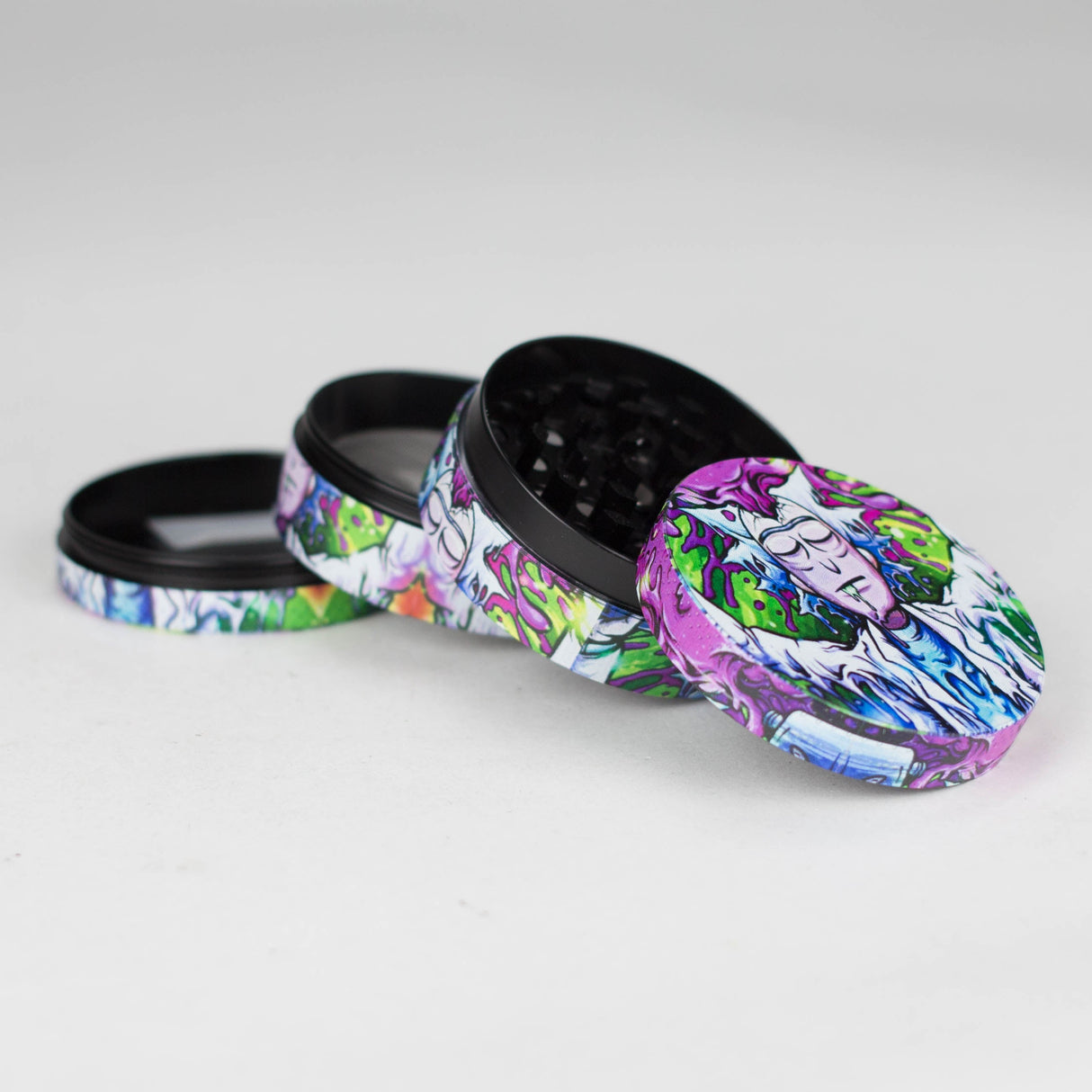 2.2" Metal Grinder 4 Layers with RM Design Box of 12 Display Pack 777 Smoke